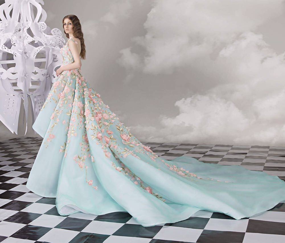 Fashion Forward Evening Prom Dress Sweetheart Neck Pink 3D Flower Zipper Backless Party Dress Glamorous Hi-Lo Chapel Train Evening Dresses