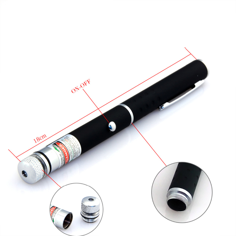 New Arrival Top Quality 6in1 5mw 650nm Red Green Blue Laser Pointer Pen Laser Flashlight + 5 Star Caps Beam Light ,Aperture - view 7
