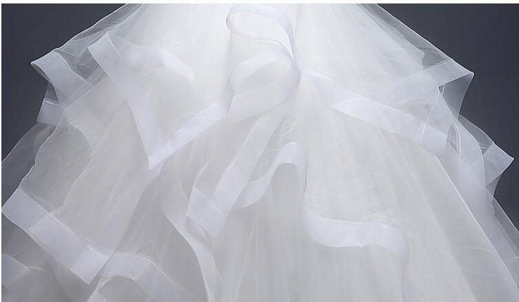 Real Photo vestido de noiva de Wedding Dress 2018 New Fashion Koreal Style Red Romantic Lace Appliques Princess bridal Ball Gown