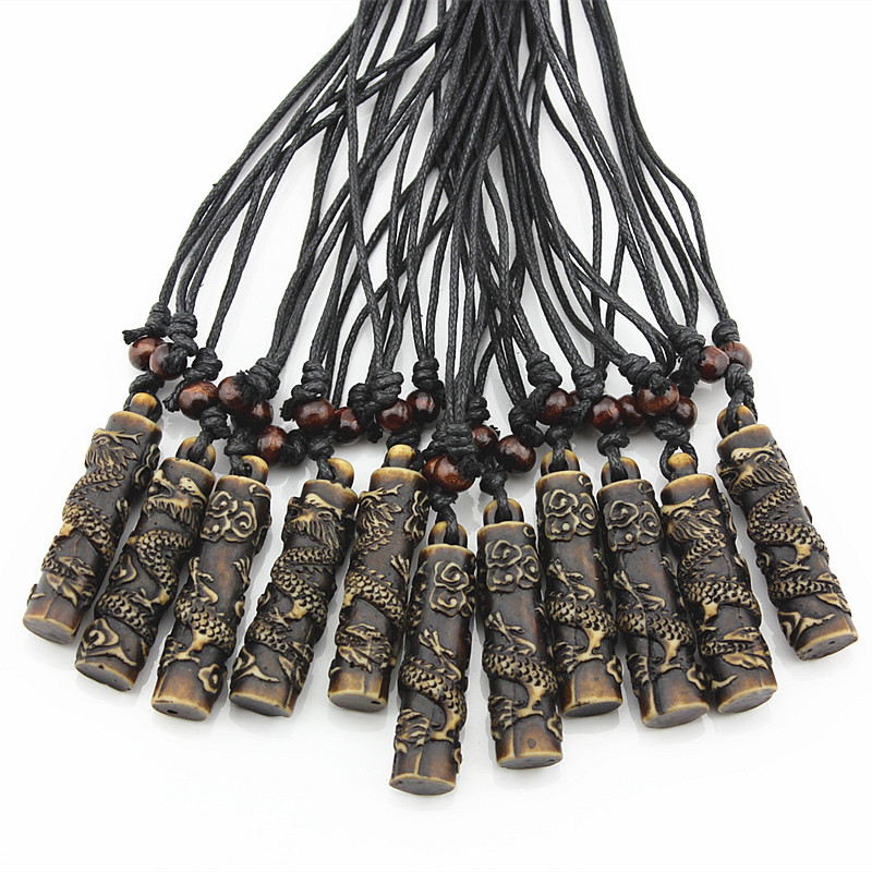 Jewelry Wholesale 12pcs COOL Boy men's Simulation Bone Carving Totem Dragon Pendant Wood Beads Amulet Pendant Necklace Lucky Gift MN112, Silver
Jewelry Wholesale 12pcs COOL Boy men's Simulation Bone Carving Totem Dragon Pendant Wood Beads Amulet Pendant Necklace Lucky Gift MN112, Silver