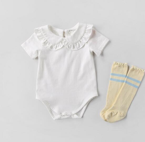 Ins NEW Summer infant Kids romper short sleeve o-neck white color Romper 100% cotton baby Climb summer romper baby clothing
Ins NEW Summer infant Kids romper short sleeve o-neck white color Romper 100% cotton baby Climb summer romper baby clothing