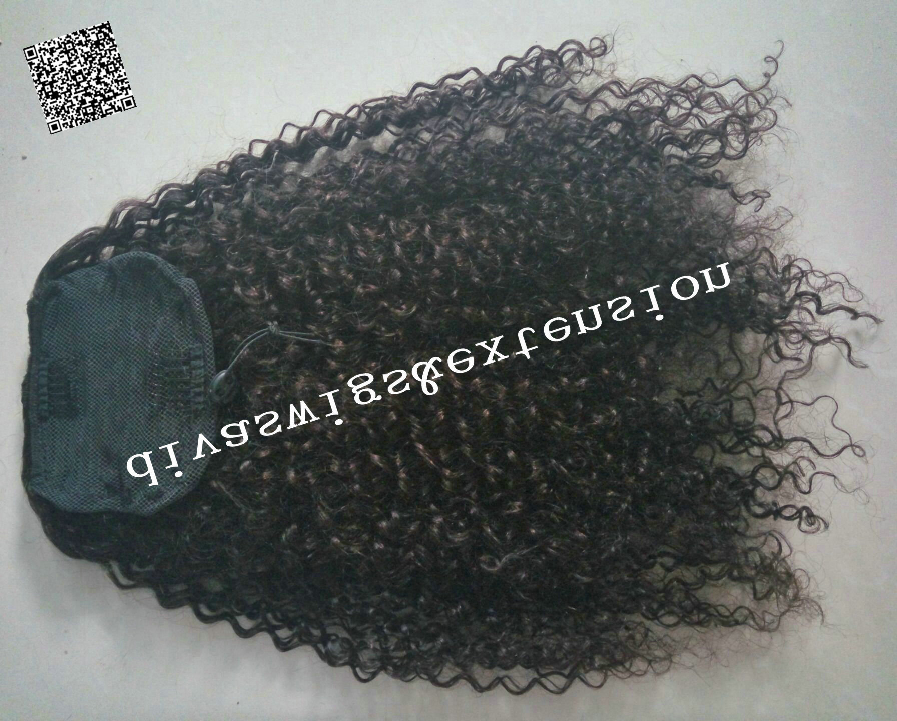 Afro kinky curly ponytail hair extension natural sleek 4c human hair ponytail hairpiece women pony natural black 1b 100g-160g