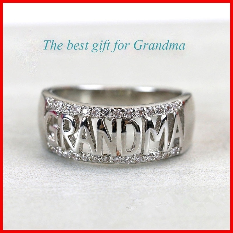 925 Sterling Silver Ring Grandma Letter Diamond Ring Jewelry Family Birthday Lady Best Gift Size (USA) 5-11
925 Sterling Silver Ring Grandma Letter Diamond Ring Jewelry Family Birthday Lady Best Gift Size (USA) 5-11
