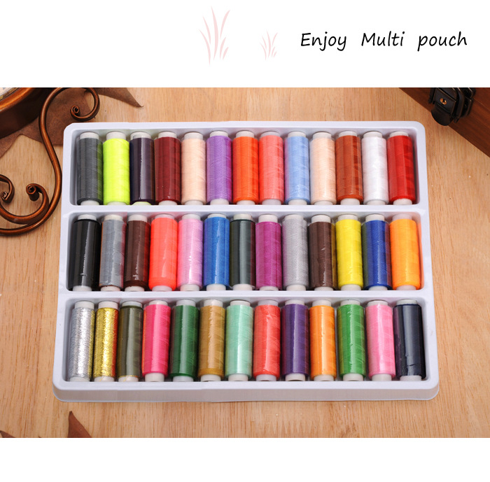 39rollset NO402 Mixed Color Sewing Thread SpolyesterSewing Supplies For Hand Machine Thread to sew 4018224
