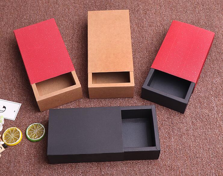 Kraft Candy Gift Box Drawer Shaper Favor Box edding Favors Gift Box Chocolate Bag For Gifts Baby Shower