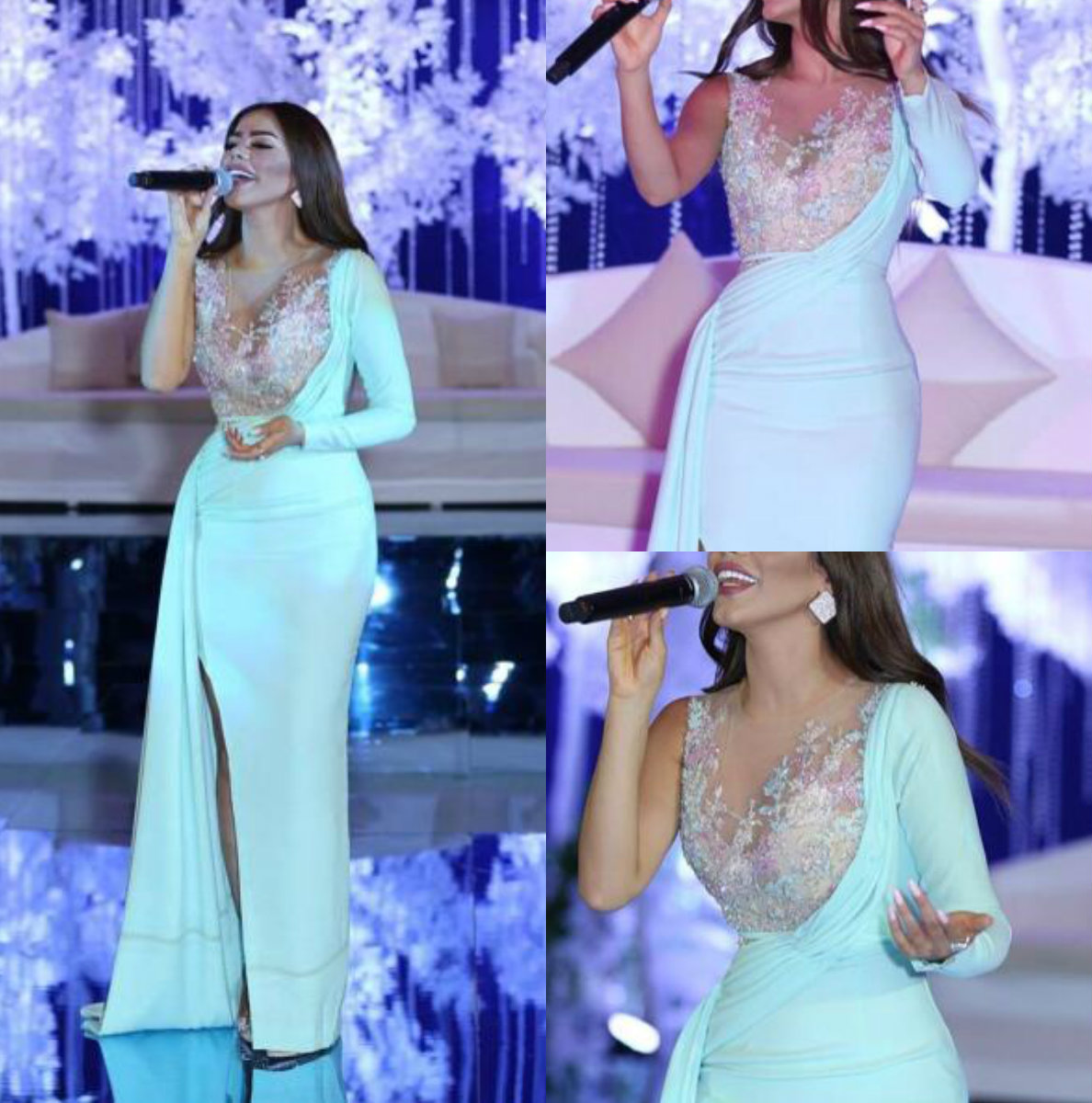 Elegant Mint Green One Shoulder Mermaid Evening Dresses Sparkly Appliqued Prom Dress Side Slit Long Formal Party Gowns, Champagne
Elegant Mint Green One Shoulder Mermaid Evening Dresses Sparkly Appliqued Prom Dress Side Slit Long Formal Party Gowns, Champagne