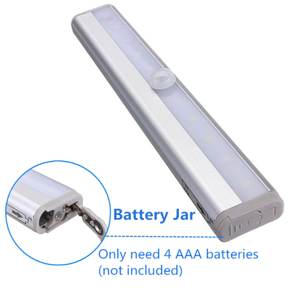 Motion Sensor Night Light Wall Light Cool White 10 LED Battery Powered Closet Stairs Bedroom Cabine Lighting Lamp
Motion Sensor Night Light Wall Light Cool White 10 LED Battery Powered Closet Stairs Bedroom Cabine Lighting Lamp