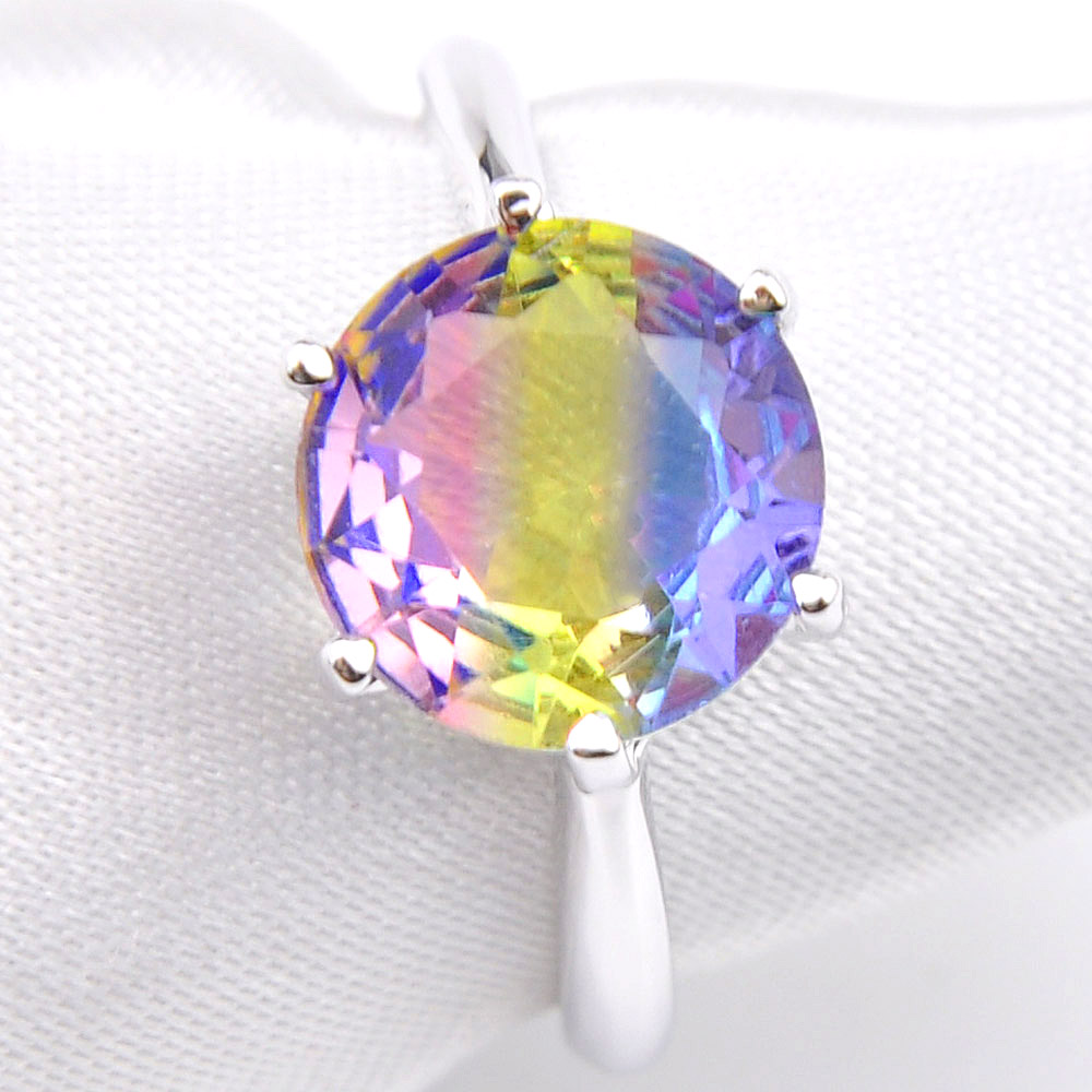 Charm Women Rings 5 Pcs Lot Round Bi Colored Tourmaline Gems 925 Sterling Silver Plated Cz Wedding Ring USA Size 7 8 9
Charm Women Rings 5 Pcs Lot Round Bi Colored Tourmaline Gems 925 Sterling Silver Plated Cz Wedding Ring USA Size 7 8 9