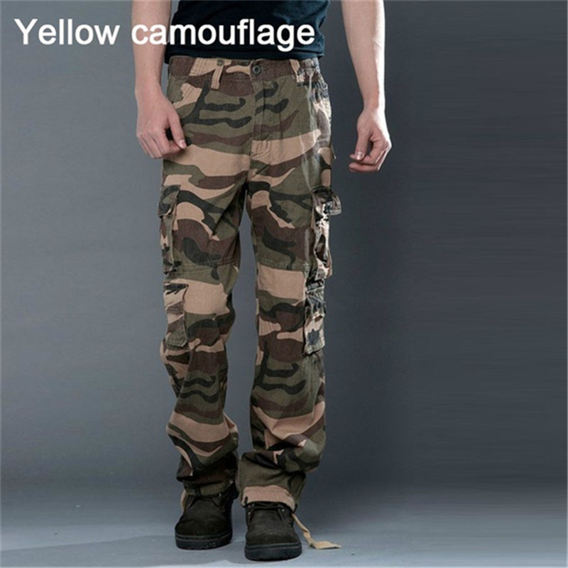 Men's Pants Autumn Pant Cargo Fashion Camouflage Trousers For Men Male Casual Long 30-38
