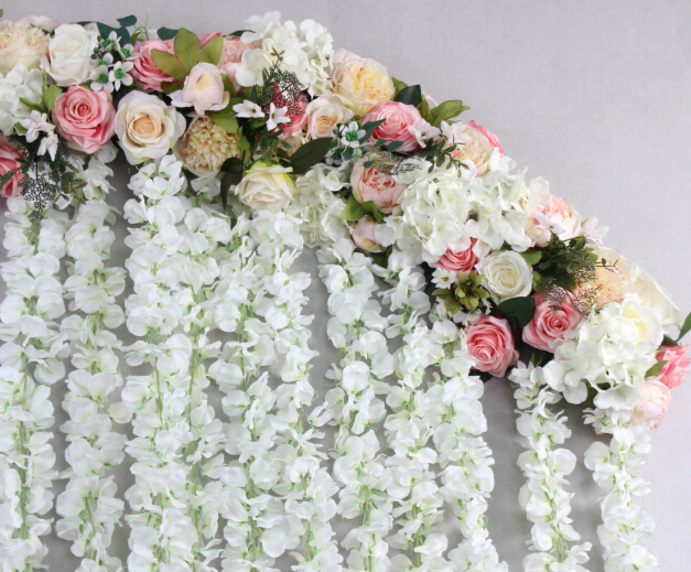 2M wedding Road cited flowers rose peony hydrangea mix DIY arched door Flower Row Window T station wedding decoration