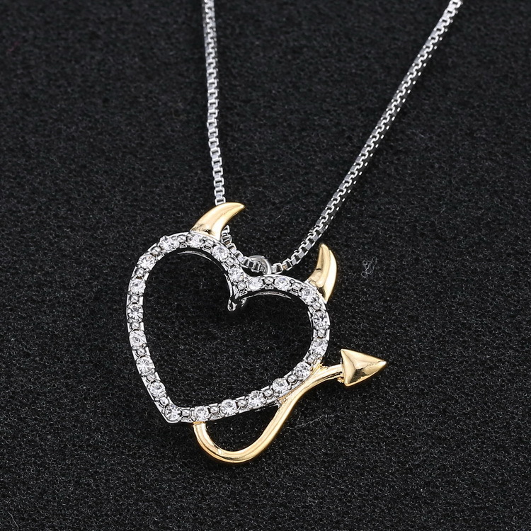 XH new creative models lovers necklace devil love pendant fashion personality jewelry factory direct wholesale