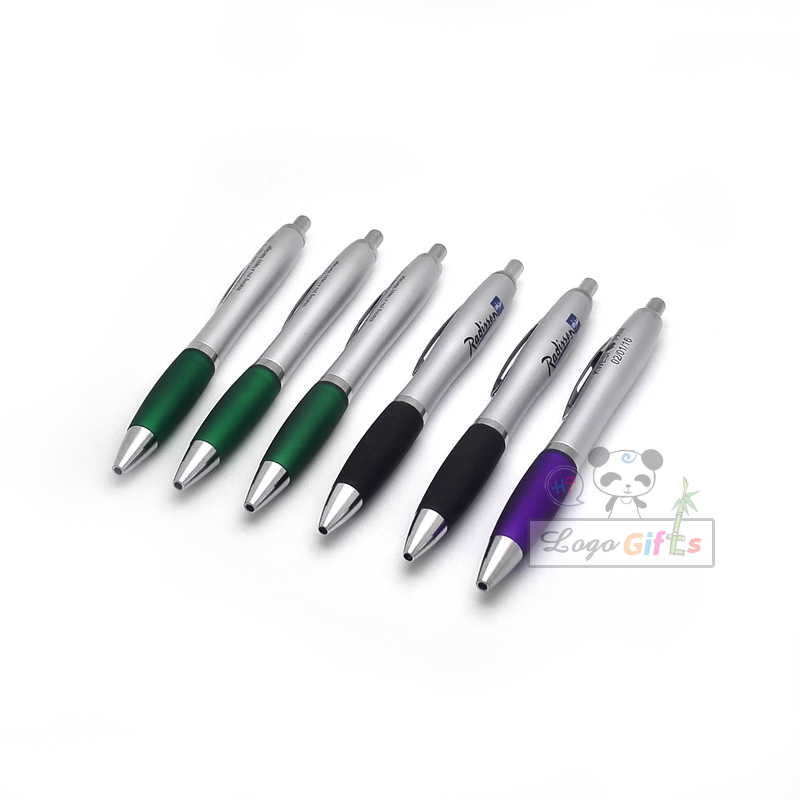 Personalized ballpoint pen plastic material can be custom and 14colors good writing pens office supplies