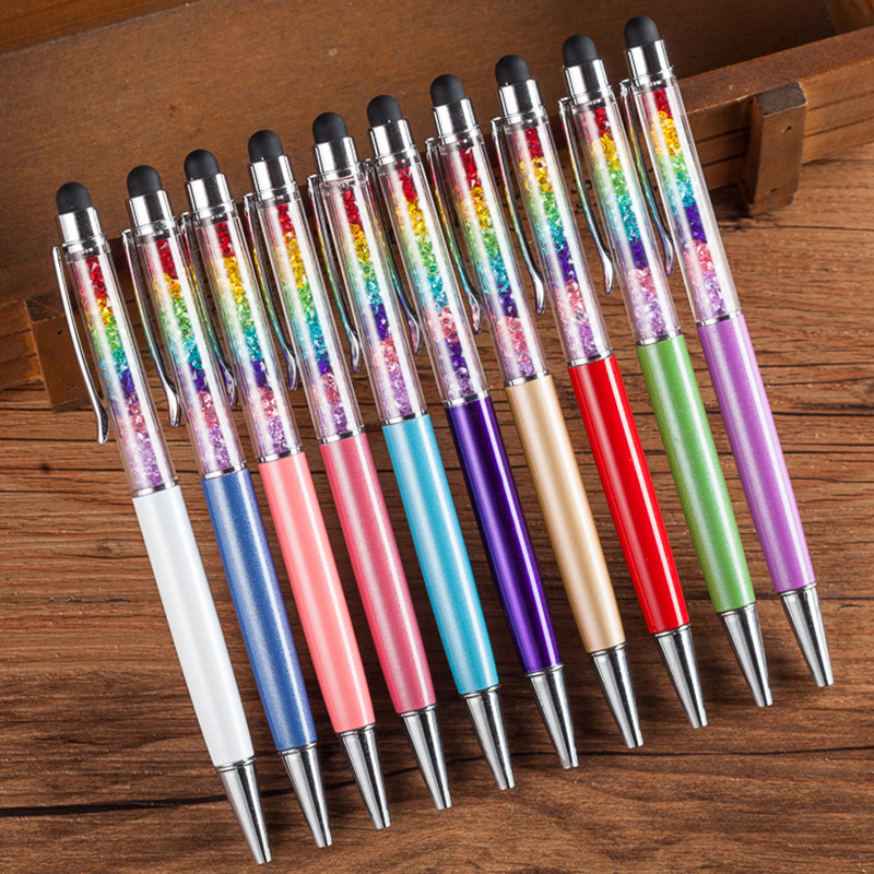 Novetly Rainbow Crystal Rhinestone Ballpoint Pen with Touch Screen Top Black Ink Ball Pen Students Gift WJ014, Multi color
Novetly Rainbow Crystal Rhinestone Ballpoint Pen with Touch Screen Top Black Ink Ball Pen Students Gift WJ014, Multi color