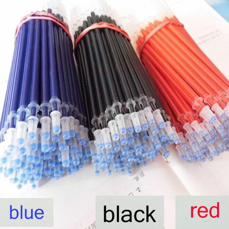 100pc / Lot Neutral Gel Pen Refills Gel Ink Refills Good Quality Black And Blue Red 0.5 Mm Cartridge Office School Suppli