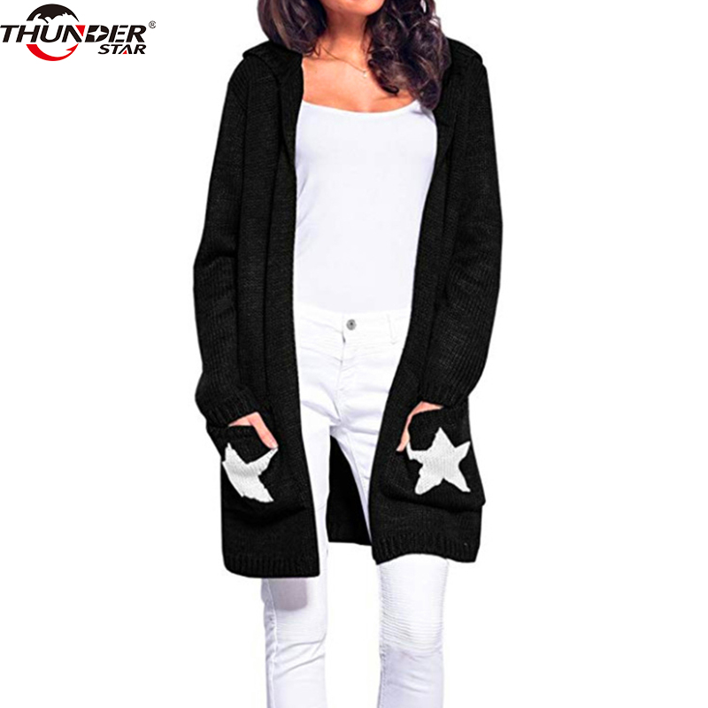 Knitted hooded long sweater cardigan female Casual pockets loose autumn coat 2018 Winter sexy stars women outwear, Khaki
Knitted hooded long sweater cardigan female Casual pockets loose autumn coat 2018 Winter sexy stars women outwear, Khaki