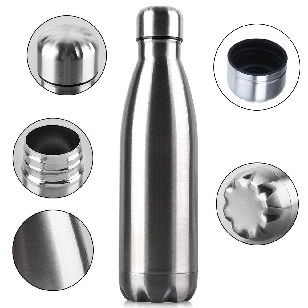 500ML Stainless Steel Mug Cola Bottle Double Wall Vacuum Insulated Vacuum Flask Water Bottle Sport Travel Cup