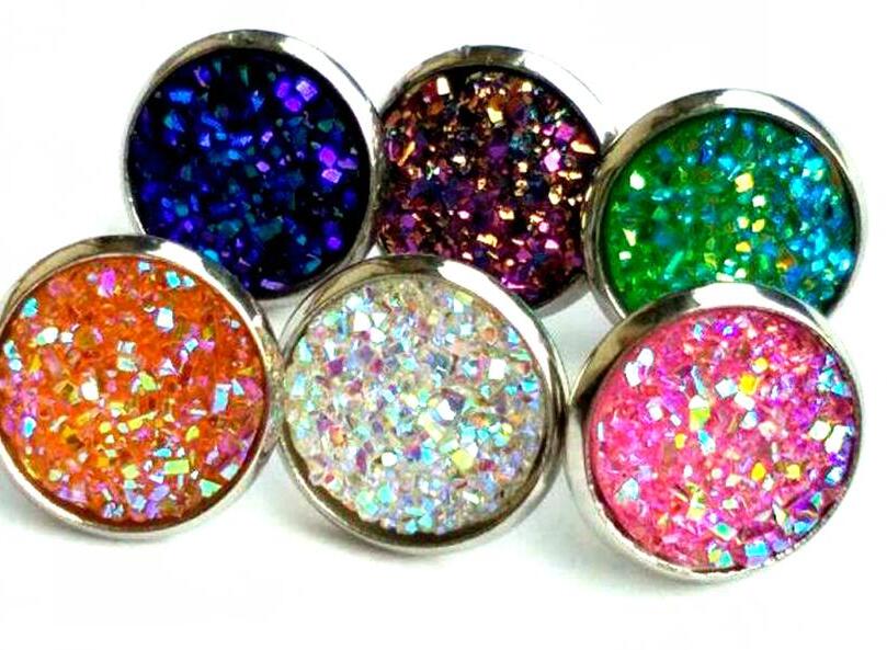 100Pairs/lot druzy Fashion Stud Earrings Set For Women Elegant Mixed Crystal stainless steel drusy Earings Jewelry 12 Styles
100Pairs/lot druzy Fashion Stud Earrings Set For Women Elegant Mixed Crystal stainless steel drusy Earings Jewelry 12 Styles