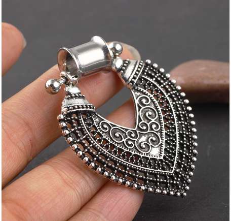 JUNLOWPY Dangle Ear Gauges Flesh Tunnel Plugs Earring Expander Body jewelry Stretcher Ear Tunnel Kits 00G For Woman Punk