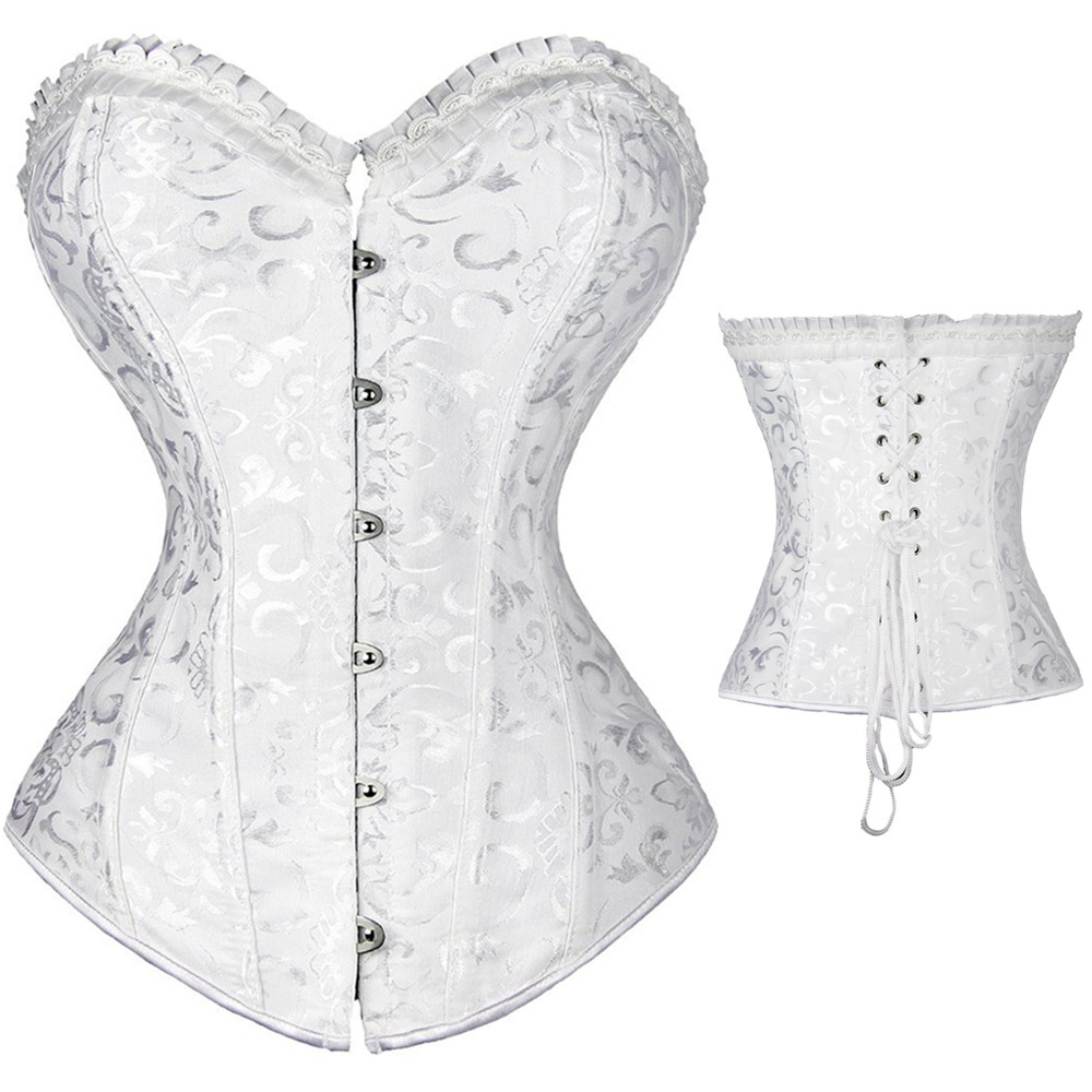 Women' Steampunk Spiral Steels Boned Corset Sexy Jacquard Overbust Corselet and Bustiers Waist Cincher Shapewear Plus Size, Black
Women' Steampunk Spiral Steels Boned Corset Sexy Jacquard Overbust Corselet and Bustiers Waist Cincher Shapewear Plus Size, Black