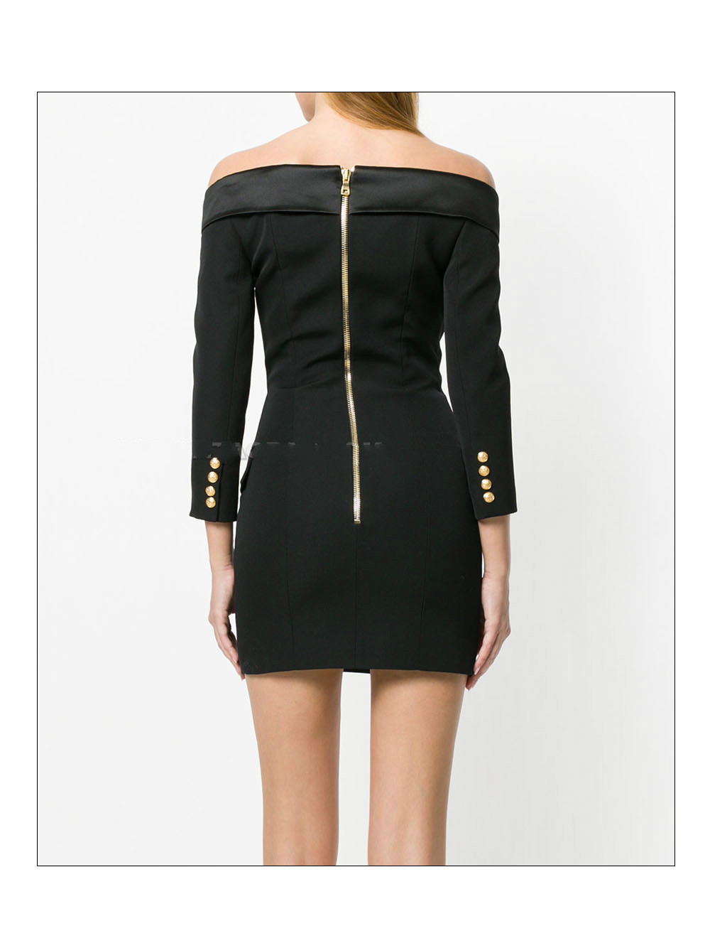 Black Cocktail Dresses Off The Shoulder Sexy Long Sleeve Formal Dress Party Evening Wear Women Clothes XS-XL In Stock Prom Gowns