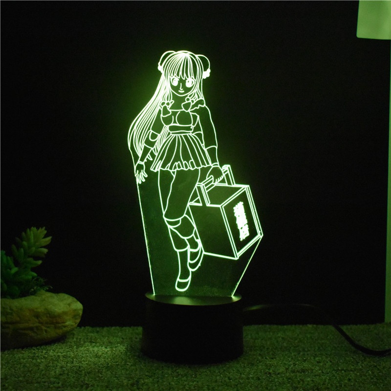 Ranma Shampoo 3D lamp Led Night Light Lamp LED desk table nightlight Colorful USB LED Acrylic lamp