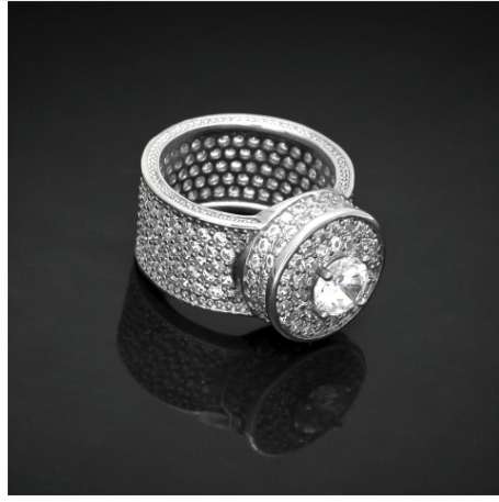 Mens Hip Hop Jewelry Bling Bling Gold Silver Plating Zircon Rings Copper Hiphop Big Rings Accessories
