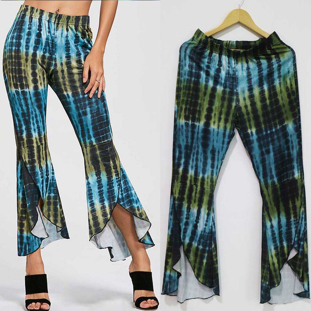 Ladies' Irregular Flared Trousers Casual Yoga Pants Broad Leg Dancing Pants Premium Pleated High Waist Wide Leg Palazzo Pants, Multi
Ladies' Irregular Flared Trousers Casual Yoga Pants Broad Leg Dancing Pants Premium Pleated High Waist Wide Leg Palazzo Pants, Multi