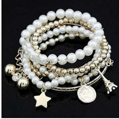 European Style Bracelet Metal Chain Women Multilayer Bracelet Simulated Pearl Fashion Jewelry
European Style Bracelet Metal Chain Women Multilayer Bracelet Simulated Pearl Fashion Jewelry