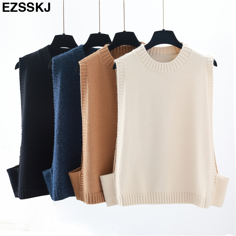 2018 basic casual Cashmere spring Autumn solid Sweater vest Women Long Sleeve loose o-neck sleeveless Sweater female Jumpers top, Beige
2018 basic casual Cashmere spring Autumn solid Sweater vest Women Long Sleeve loose o-neck sleeveless Sweater female Jumpers top, Beige