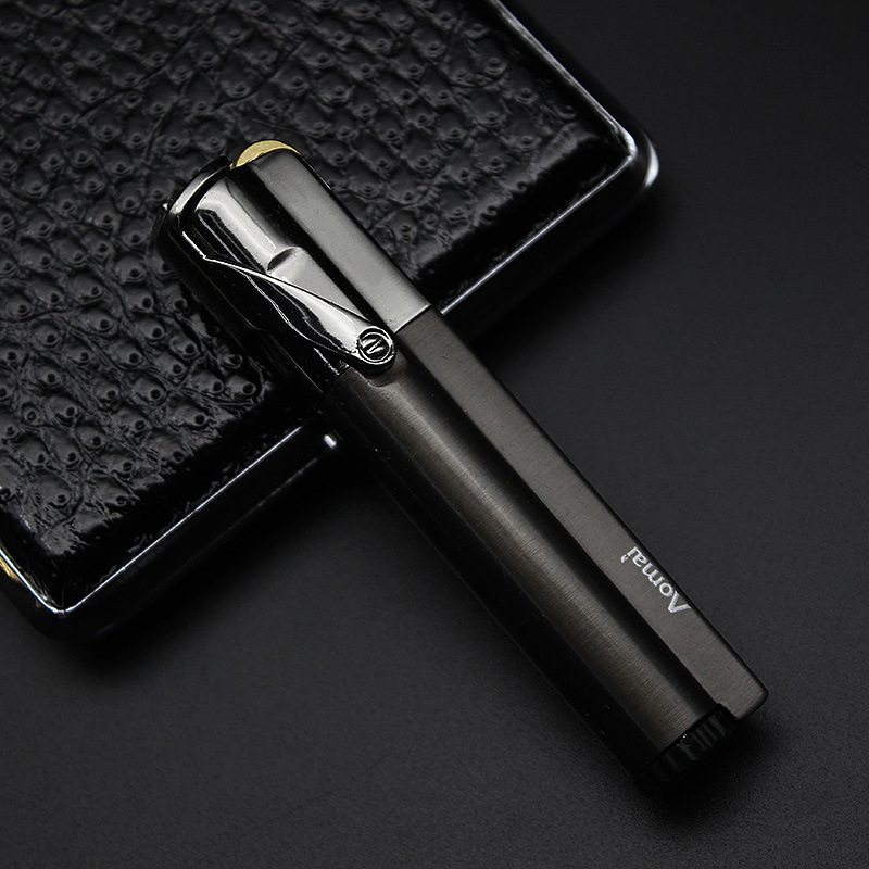 New Arrival Genuine Aomai Compact Jet Butane Torch Long Bar Cover Small Grinding Easy To Change Firestone Windproof Lighter W260202