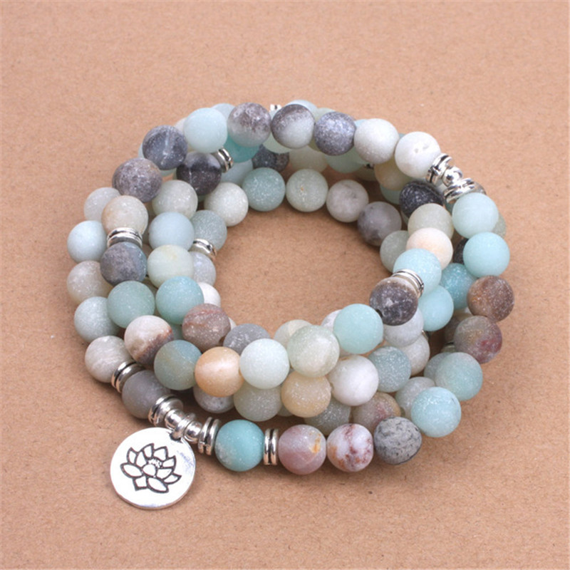Hot Sale Fashion Women's bracelet Matte Frosted Amazonite Stone Beads with Lotus Buddha Charm Yoga Bracelet Dropshipping, Golden;silver
Hot Sale Fashion Women's bracelet Matte Frosted Amazonite Stone Beads with Lotus Buddha Charm Yoga Bracelet Dropshipping, Golden;silver