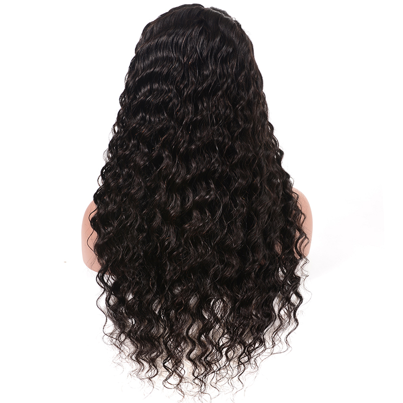 Evermagic natural wavy 13x6 deep parting lace front human hair wigs deep wave pre-plucked glueless lace front wig with baby hair