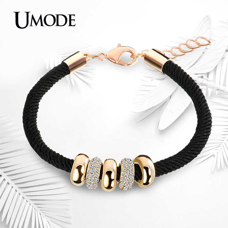 UMODE Simple Slide Beads Designer Austrian Rhinestones Gold Color Rope Charm Bracelets Chain Lobster Jewelry for Women UB0074, Golden;silver
UMODE Simple Slide Beads Designer Austrian Rhinestones Gold Color Rope Charm Bracelets Chain Lobster Jewelry for Women UB0074, Golden;silver