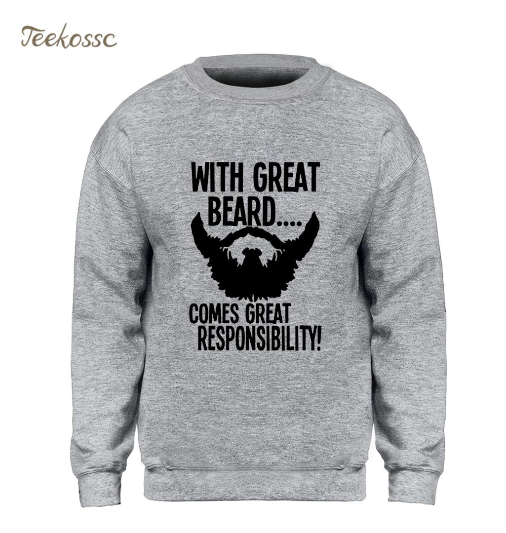 With Great Beard Comes Great Responsibility Sweatshirt Men Gray Hoodie Funny Printed Sweatshirts Winter Autumn Fleece Streetwear, Blue
With Great Beard Comes Great Responsibility Sweatshirt Men Gray Hoodie Funny Printed Sweatshirts Winter Autumn Fleece Streetwear, Blue