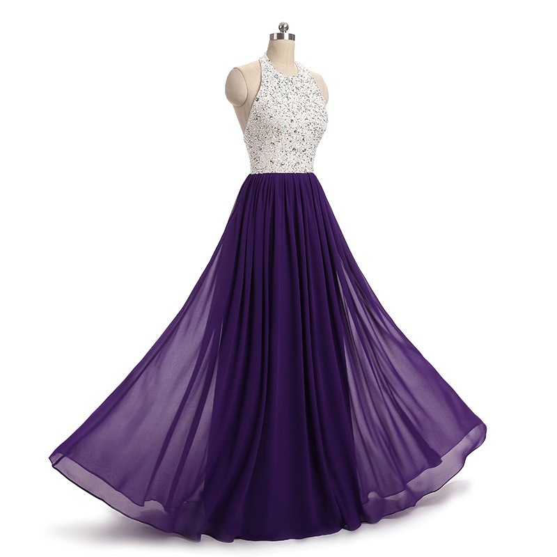 2018 New Cheap Red Chiffon Evening Dresses Beaded Crystals Sleeveless Formal Prom Party Celebrity Gowns QC1135