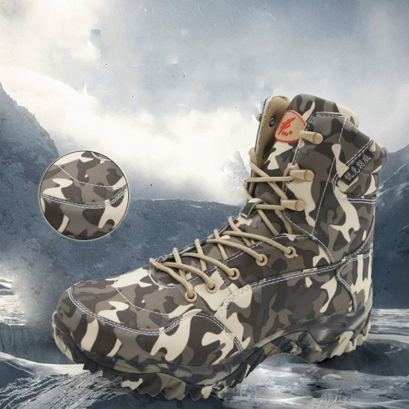 Men Military Tactical Boots Combat Outdoor Army Outdoor Hiking Shoes Travel Botas Camping Trekking Shoes Leather Male Ankle Boots