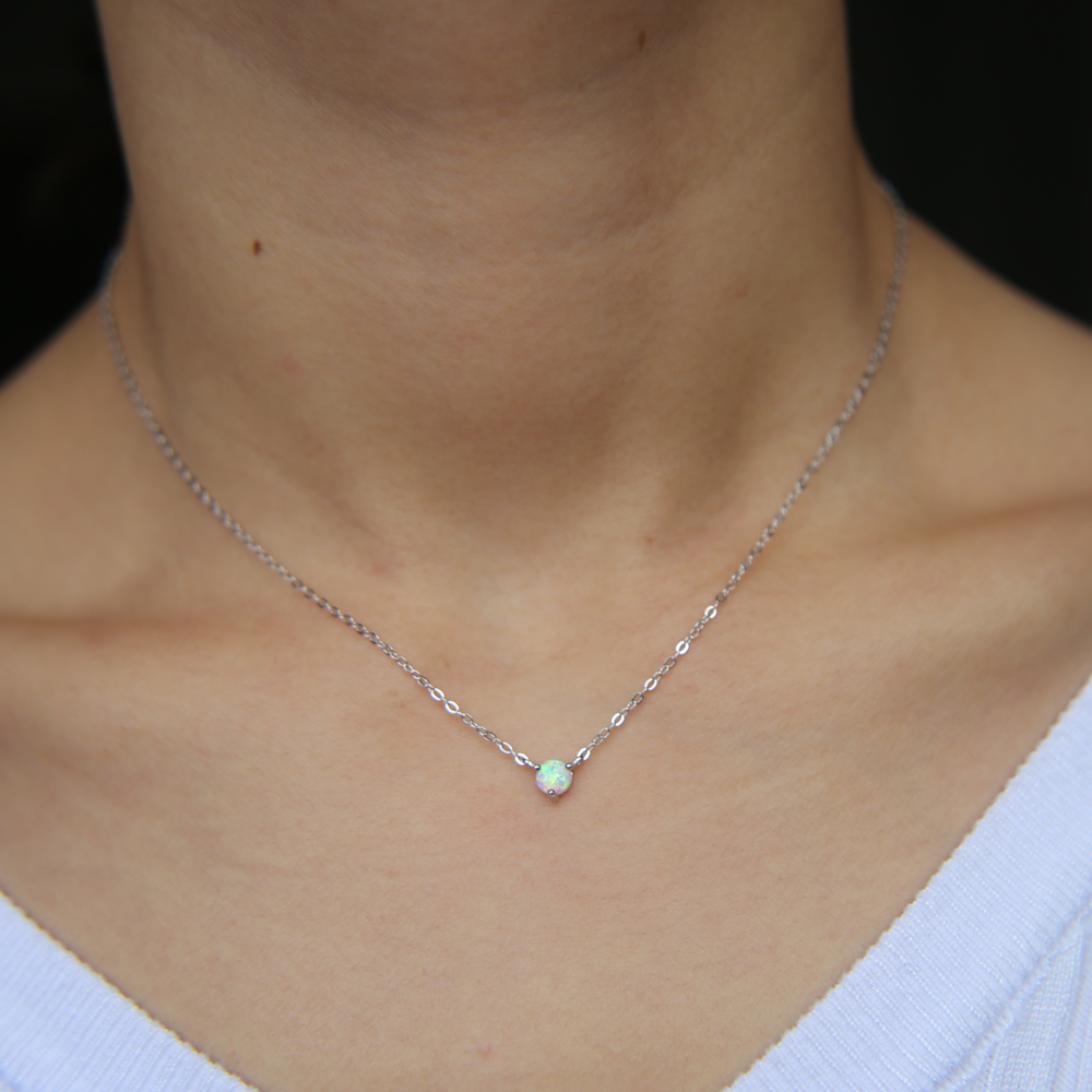 new fashion 925 sterling silver crystal cz round shape pendant necklace for women cute girl holiday beach statement charm jewelry gift