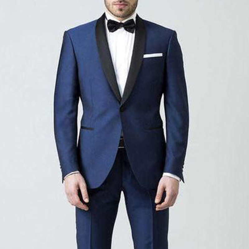 Navy Blue Business Men Suits Black Shawl Lapel Two Piece Trim Fit Wedding Groomsmen Tuxedos New (Jacket + Pants ), Same as image
Navy Blue Business Men Suits Black Shawl Lapel Two Piece Trim Fit Wedding Groomsmen Tuxedos New (Jacket + Pants ), Same as image