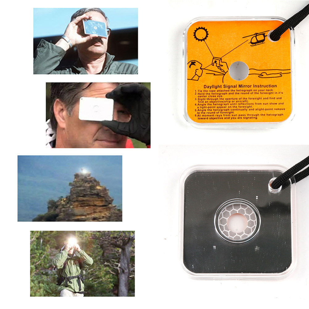 Outdoor Survival Mirror Practical Emergency Kit Reflective Survival Signal Mirror with Whistle for Long Distance Communication
Outdoor Survival Mirror Practical Emergency Kit Reflective Survival Signal Mirror with Whistle for Long Distance Communication