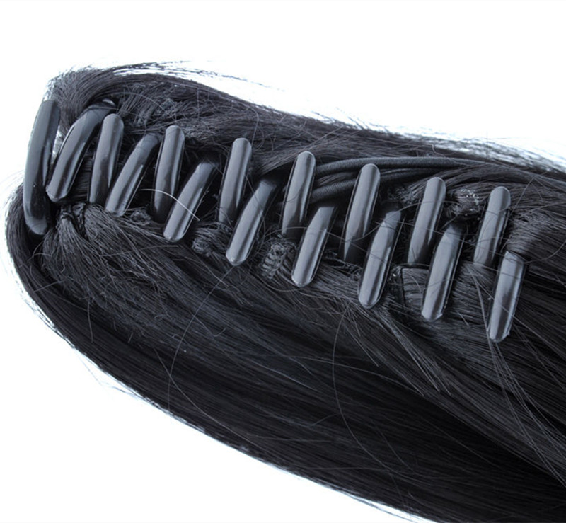hot sale 16 18 20 straight ponytail claw clip on extension human hairpiece 100g pack 2pcs lot 4 1b 27 616 8 option