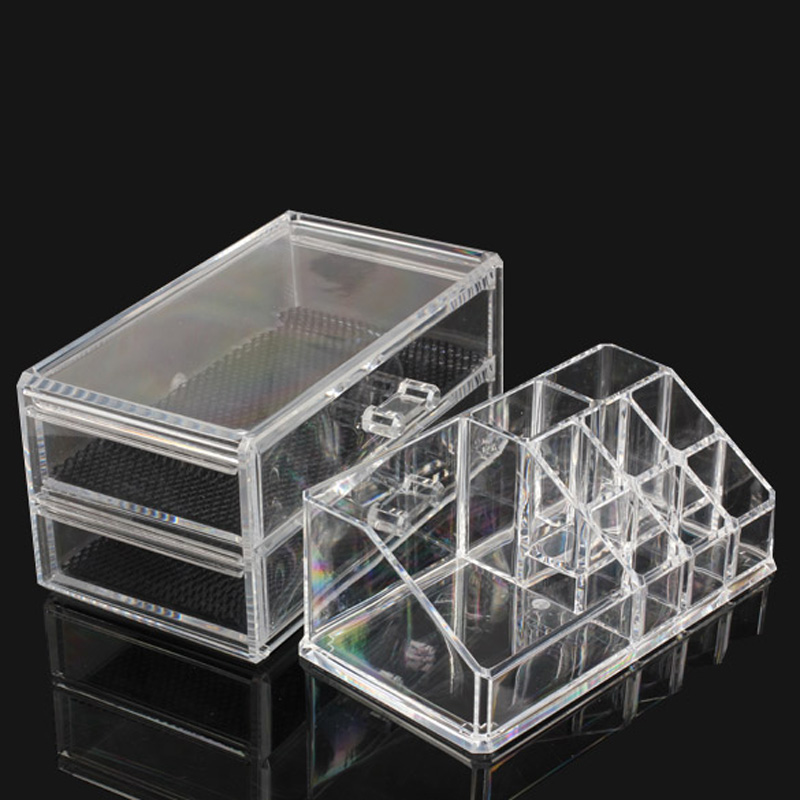 Acrylic Makeup Organizer Cosmetic Organizer Makeup Storage Drawers Brush Holder Maquillage Jewelry Storage Box