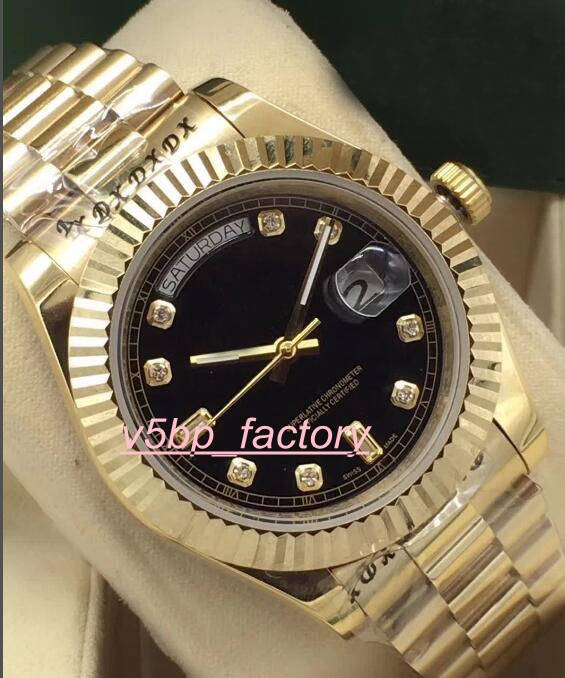 Excellent Men's 18K Yellow Gold 218235 118238 118348 Black Dial Day-Date 41mm ETA 2813 Movement Automatic Mens Watch Watches, Slivery;brown
Excellent Men's 18K Yellow Gold 218235 118238 118348 Black Dial Day-Date 41mm ETA 2813 Movement Automatic Mens Watch Watches, Slivery;brown
