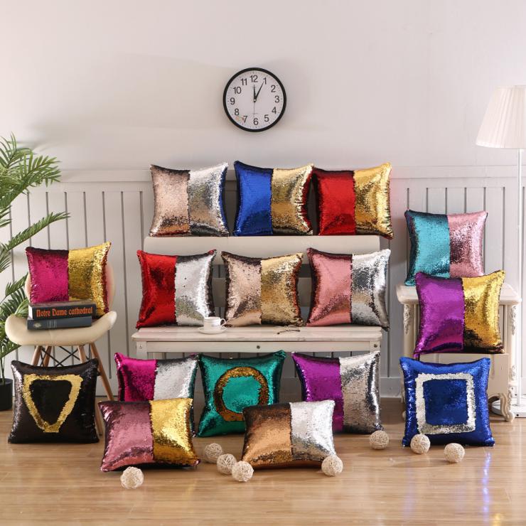 Sequins pillow DIY Mermaid Sequin Cushion Cover Pillowcase Magical Color Changing Reversible Home Decor Car Sofa Pillow Case 40X40cm, Colour mixture
Sequins pillow DIY Mermaid Sequin Cushion Cover Pillowcase Magical Color Changing Reversible Home Decor Car Sofa Pillow Case 40X40cm, Colour mixture