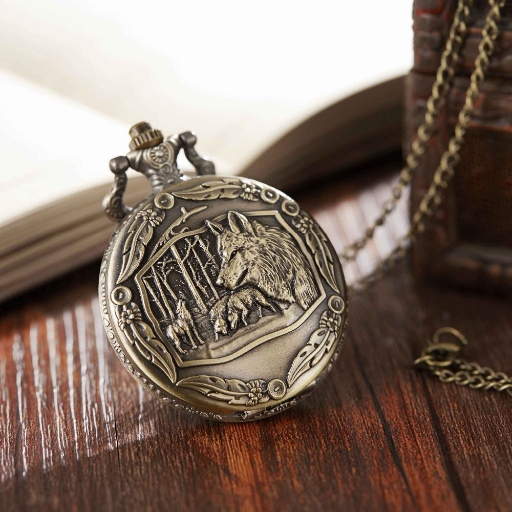 Retro Bronze Dog Wolf Pattern Quartz Pocket Watch With Necklace Chain Women Mens Cool Pendant Clock Classic Quartz Pocket Watch, As pic
Retro Bronze Dog Wolf Pattern Quartz Pocket Watch With Necklace Chain Women Mens Cool Pendant Clock Classic Quartz Pocket Watch, As pic