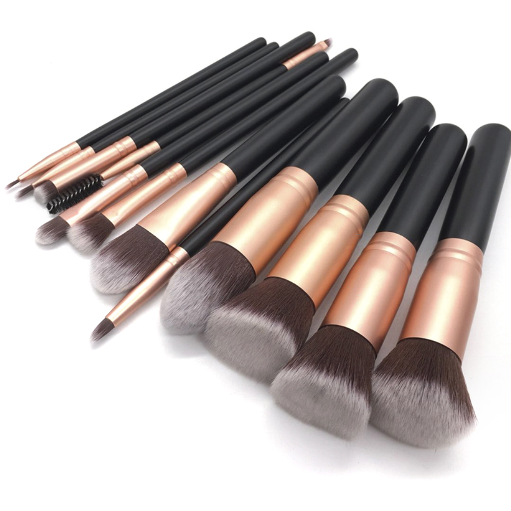 

High Quality Wooden 12Pcs Makeup brush set Foundation Powder Eyeshadow Eyeliner Blending Mascara Brush Cosmetic Make up Brushes Beauty Tools