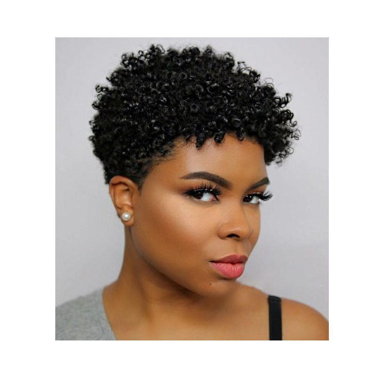 NEW fashion women brazilian hair short kinky curly wig Simulation Human Hair black color short curly wig in stock
NEW fashion women brazilian hair short kinky curly wig Simulation Human Hair black color short curly wig in stock