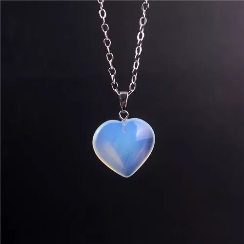 Natural White Crystal Peach Heart Pendant Necklaces Druzy12 Colors Agate Stainless Chains Or PU Leather Chain
