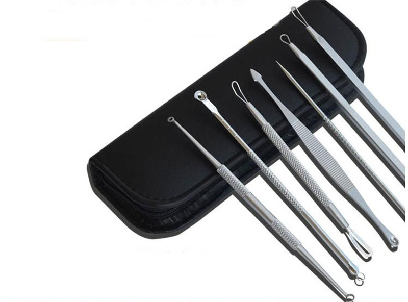 Blackhead Remover Tool Kit Stainless Steel Comedone Acne Needle Clip Durable Skin Care Tools Kit De Herramientas Para Eliminar Puntos Negros De Acero 