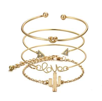 docona 4pcs/1set Gold Color Cactus Letter Knot Bracelet Bohemian Geometric Metal Chain Bracelet Statement Jewelry 6116
docona 4pcs/1set Gold Color Cactus Letter Knot Bracelet Bohemian Geometric Metal Chain Bracelet Statement Jewelry 6116