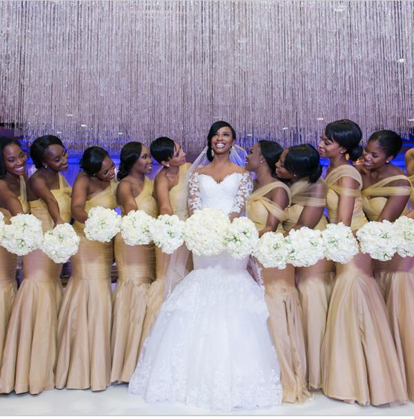 Classic African Aso Ebi Lace Mermaid Wedding Dresses Long Sleeve Appliques Plus Size Bridal Gowns Off The Shoulder FLoor Length Ivory White Bride Dres